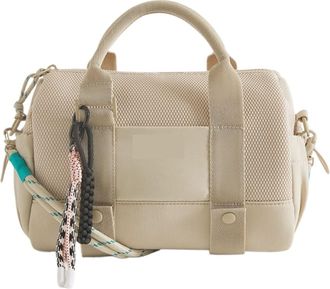 Generic Compatible For Women Mini Duffel Shoulder Crossbody with Wet Pocket Gym Travel Daily Beach Weekender(Feather Gray)