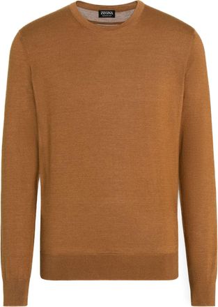 Ermenegildo Zegna Cashseta Light Cashmere-Silk Crewneck Sweater