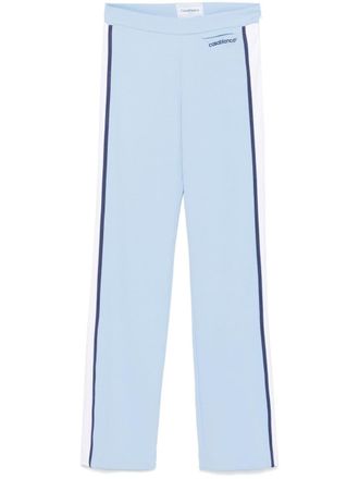 Casablanca piqué track pants - women - Polyamide/Viscose/Polyester/Elastane - S - Blue