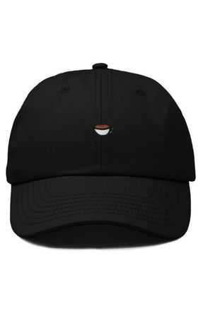 Dalix Womens Lil Coffee Dad Hat in Black at Nordstrom