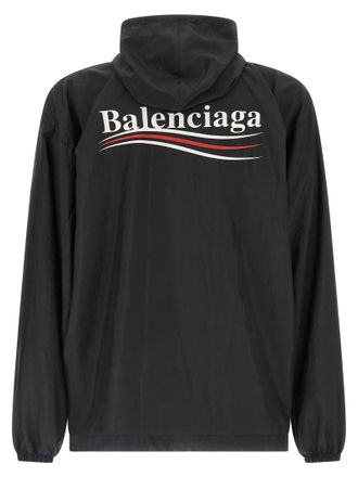 Balenciaga Water-Repellent Technical Anorak Jacket - Black