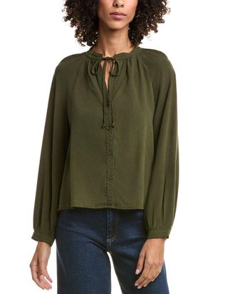 Bella Dahl Full Sleeve Raglan Button Down Blouse