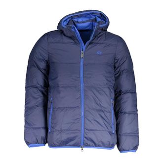 La Martina Winter Jackets, male, Blue, 2XL, Blue Mens Jacket with Removable Hood