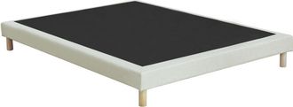 Vente-Unique Somier decorativo tapizado 160 x 200 cm - Beige - KOZANI de YSMÉE