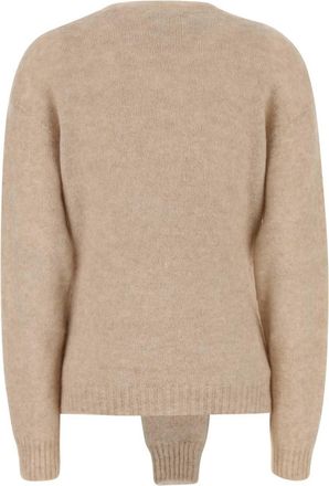 Des_Phemmes Womens Double Sweater Beige Nylon Alpaca Elastane