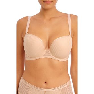 Freya Tailored Plunge Underwire T-Shirt Bra in Natural Beige at Nordstrom, Size 32Ff