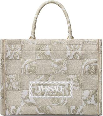Versace Athena Barocco-jacquard tote bag - unisex - Polyester/Nylon/Acrylic/Cotton - OS - Neutrals