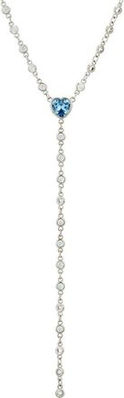 Savvy Cie Jewels By the Yard Cubic Zirconia Y-Necklace in Silver/blue at Nordstrom Rack
