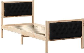 vidaXL Estructura De Cama Negro 80 X 200 Cm Madera De Pino Macizo Vidaxl