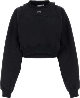 Off-white Black Cotton Sweatshirt