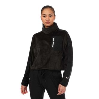 Under Armour Fleece-top met hoge kraag voor dames (Zwart)