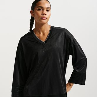 Nike Womens Nike Sportswear Oversized Jersey Tunic in Black | IF0319-010