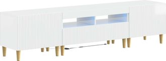 vidaXL Cabinet De Tv Led De 5 Piezas Blanco Brillante Vidaxl