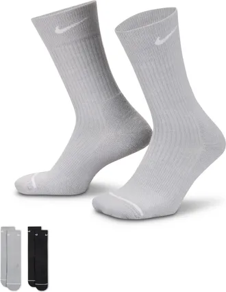 Nike Unisex Everyday Wool Cushioned Crew Socks (2 Pairs) in Multicolor | DQ6394-908