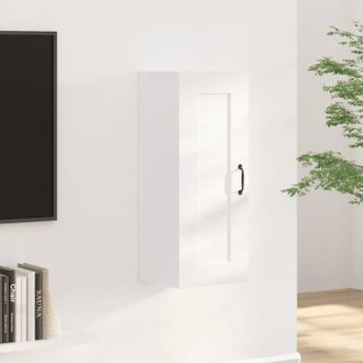 vidaXL Armadietto a Muro Bianco 35x34x90 cm in Legno Multistrato - Vidaxl