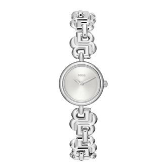 HUGO BOSS Double B Dressy Horloge - Dames - Accessoires - Grijs - Maat: ONE Size