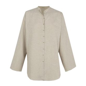 Cortana Shirts, female, Brown, XS, Tilo, gray and brown striped shirt