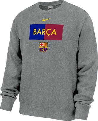 Nike Barcelona Club Fleece Nike Mens Crew-Neck Sweatshirt in Grey | M33234P108FCBC-DHR