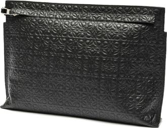 Loewe Black Leather Clutch Bag Pouch (Pre-Owned)