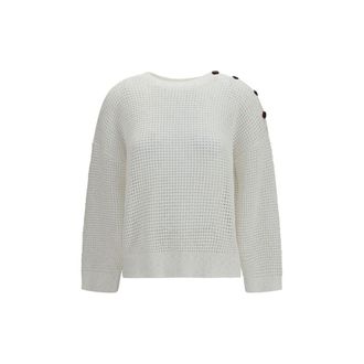 Brunello Cucinelli White Cotton Womens Sweatshirt