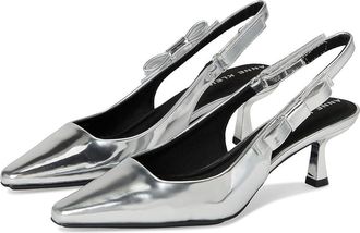 Anne Klein Carmel High Womens Heels Silver : 7.5 M, Leather/Rubber