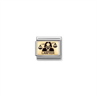 Nomination Unisex Composable Classic Occupation Links In Lawyer/ Gold