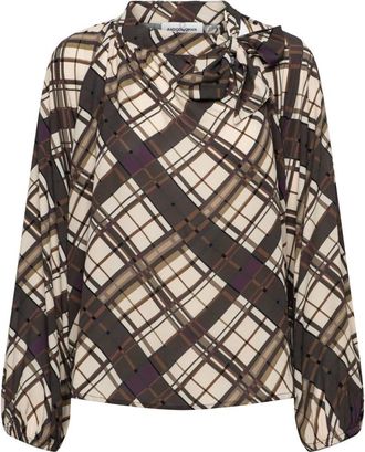 &Co Woman Blouse met sjaalkraag - Dames - Blouses & Shirts - Veelkleurig - Maat: L Poliester