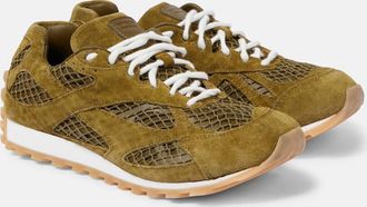 Bottega Veneta Orbit suede-trimmed mesh sneakers
