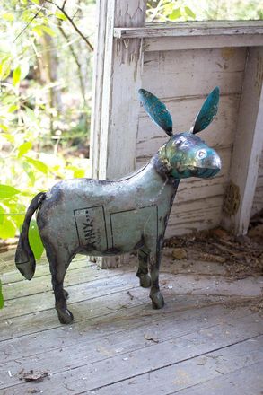 Kalalou Recycled Metal Donkey