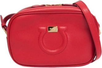 Ferragamo Pre-owned Pouch Ab-21 H006 - Dames - Vintage Schoudertas - Rood - ONE Size - Leer - Vintage