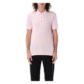 Tom Ford Polo Shirts, male, Pink, L, Piquet Polo
