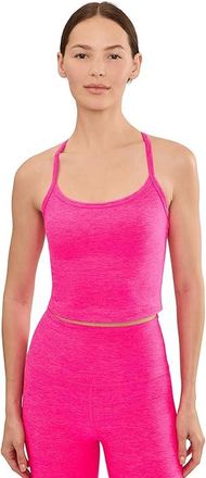 Beyond Yoga Spacedye Slim Racerback Cropped Tank Top Womens Clothing Pink Glow Heather : XL, Elastane/Polyester