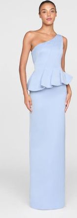 Theia Zenobia Duchess Satin Gown in Serenity Blue at Nordstrom, Size 14