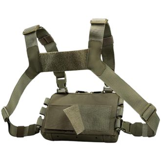 Generic Hunting Vest | Multifunctional and Adjustable Chest Carrier | Travel Gear for Hydration Training Cycling Fitness Hiking Mountain Bike, green, Consulte