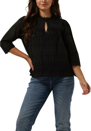 Scotch & Soda Geborduurde Top - Dames - Blouses - Zwart - XS - Overhemden