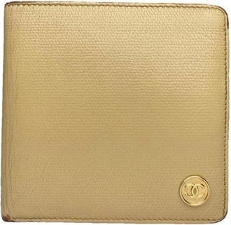 Chanel Pre-owned Wallets, female, Beige, Size: ONE SIZE Pre-owned Leather Wallet