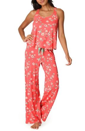 PJ Salvage Siesta Dreams Jersey Pajamas in Dark Coral at Nordstrom, Size X-Large