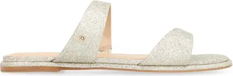 Michael Michael Kors Womens Leather Sandals Jaida Pale Gold Cow Hide