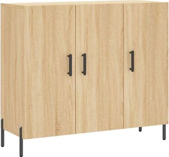 vidaXL Sideboard Sonoma Oak 90x34x80 cm Engineered Wood Vidaxl