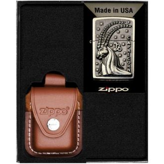 OEM Juego De Encendedores Zippo Zodiaco Capricornio Capricornio Regalo N.&deg; 4