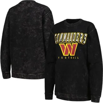 G-III 4Her by Carl Banks Womens G-III 4Her by Carl Banks Black Washington Commanders Comfy Cord Pullover Sweatshirt at Nordstrom, Size X-Large