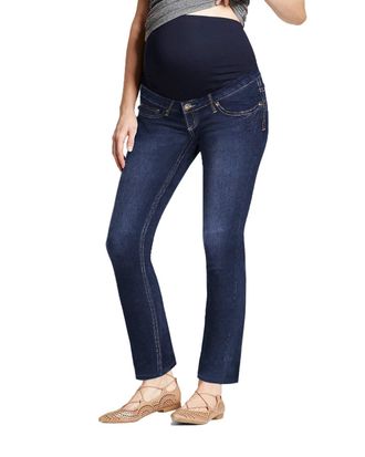 HyBrid & Company Super Comfy Stretch Womens Maternity Bootcut Jeans-PM2835R-DARKWASH-M