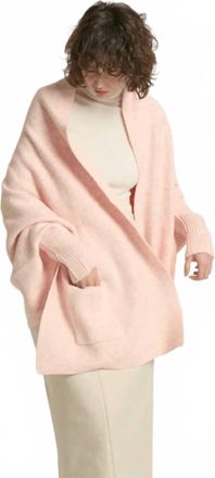 Look by M Pocket Shrug Cape Cardigan In Blush