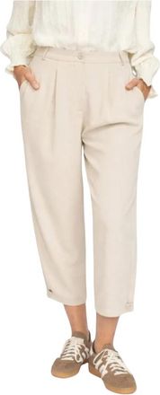2-Biz Cropped Broeken - Dames - Vrijetijds broeken - Beige - L - Broeken