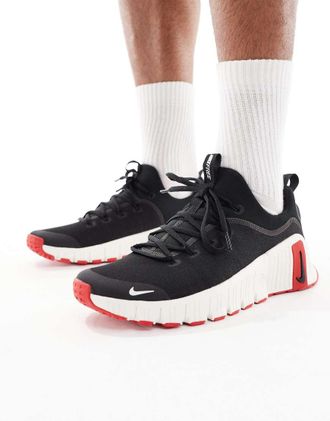 Nike Free Metcon 6 - Sneakers nere e rosse-Nero