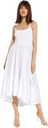 Caroline Constas Veronica Dress - Dames - Casual kleedjes - Wit - XS - Leer - Kleedjes