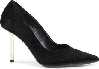 19V69 Womens Pump Black Fabric - Size UK 8