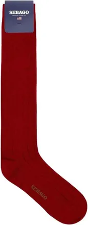 Sebago Calcet&iacute;n largo de algod&oacute;n acanalado - Sport - unisex - Rojo - ONE SIZE