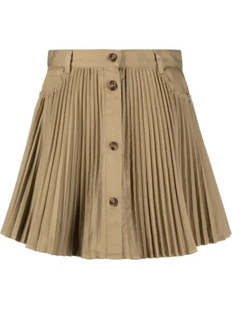 Red Valentino Minigonna plissettata - Marrone