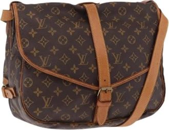 Louis Vuitton Tweedehands Canvas Louis Vuitton tassen - Dames - Vintage Schoudertas - Bruin - ONE Size - Vintage